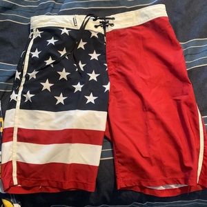 USA Flag Hurley Swim Suit